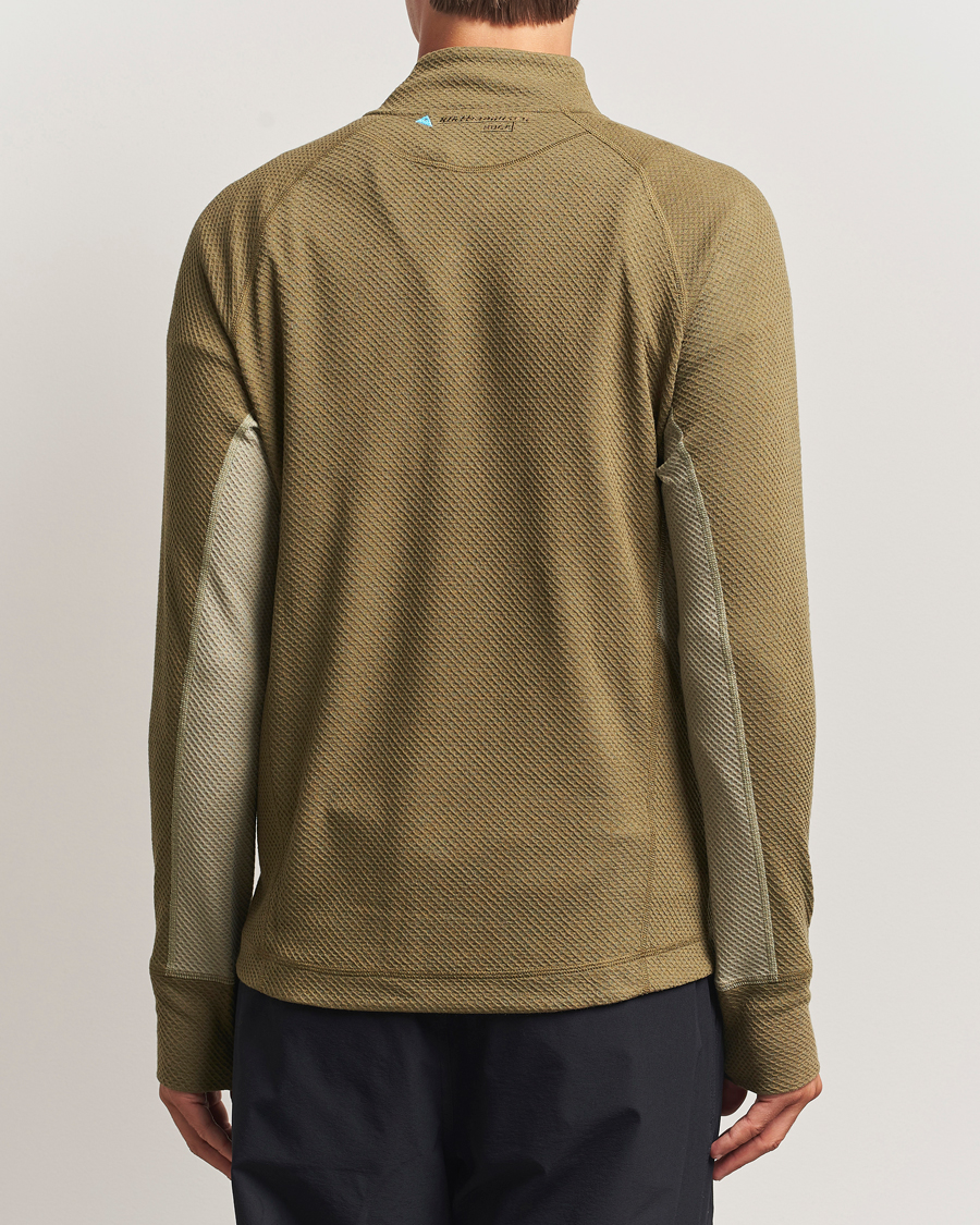 Uomini | Maglieria | Klättermusen | Huge Half Zip Sweater Silver Green Olive
