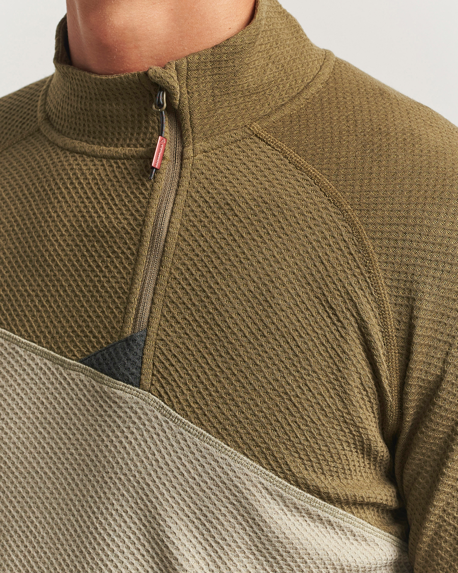Uomini | Maglieria | Klättermusen | Huge Half Zip Sweater Silver Green Olive