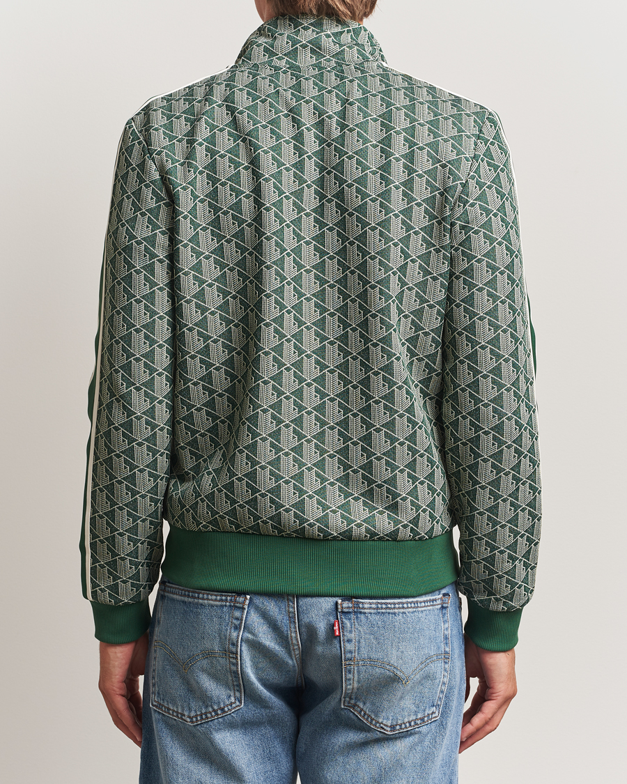 Uomini | Maglieria | Lacoste | Monogram Track Jacket Green/Sinople