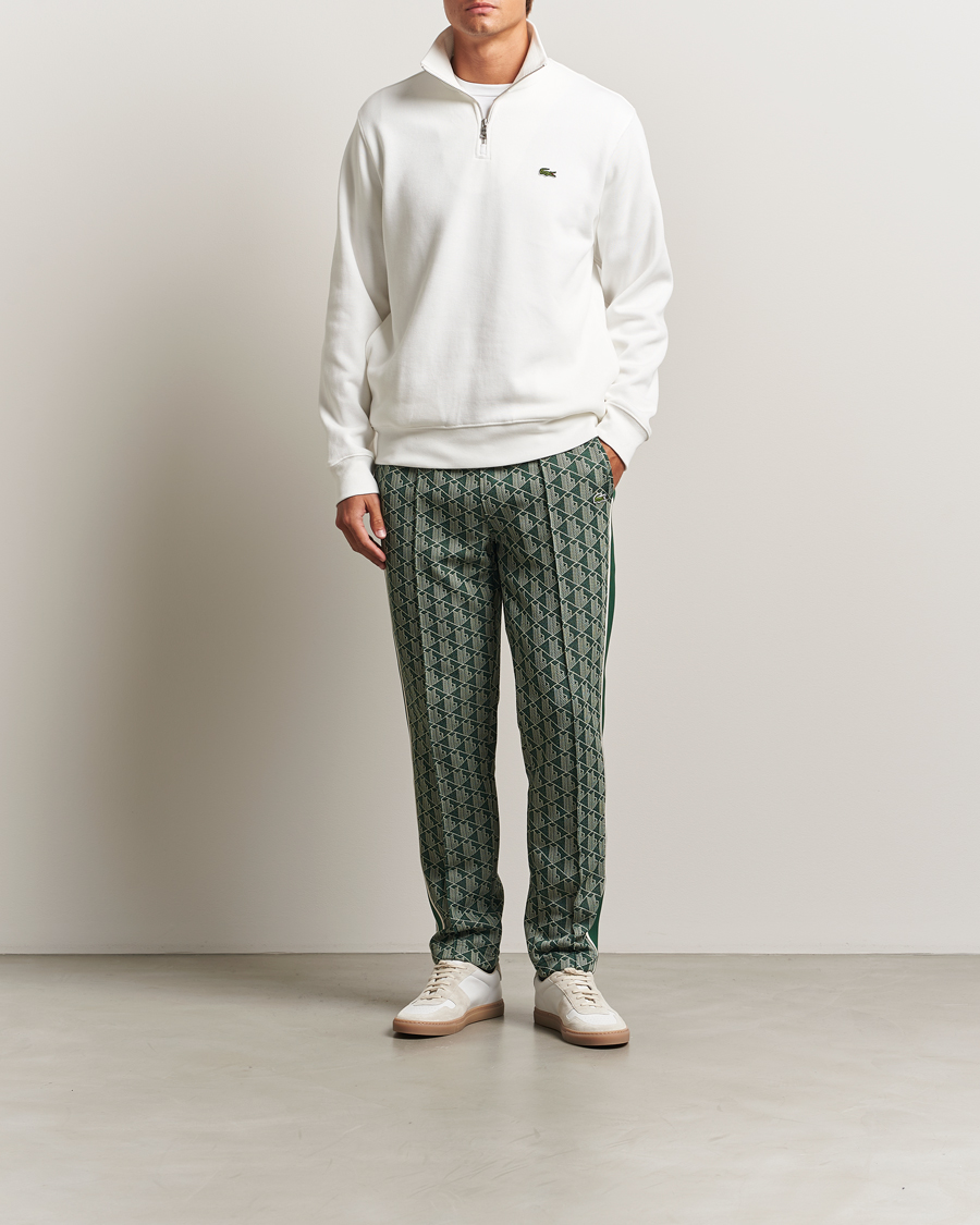 Uomini | Pantaloni | Lacoste | Monogram Track Pants Green/Sinople