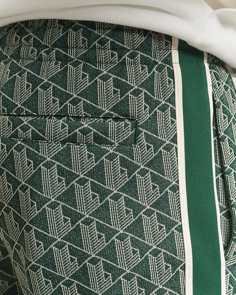Uomini | Pantaloni | Lacoste | Monogram Track Pants Green/Sinople