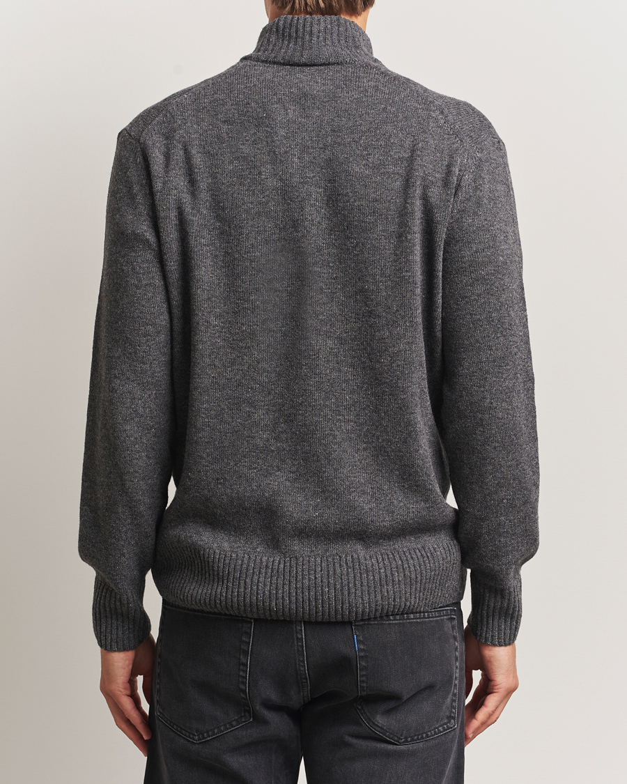 Uomini | Maglieria | Lacoste | Carded Wool Half Zip Pitch Chine