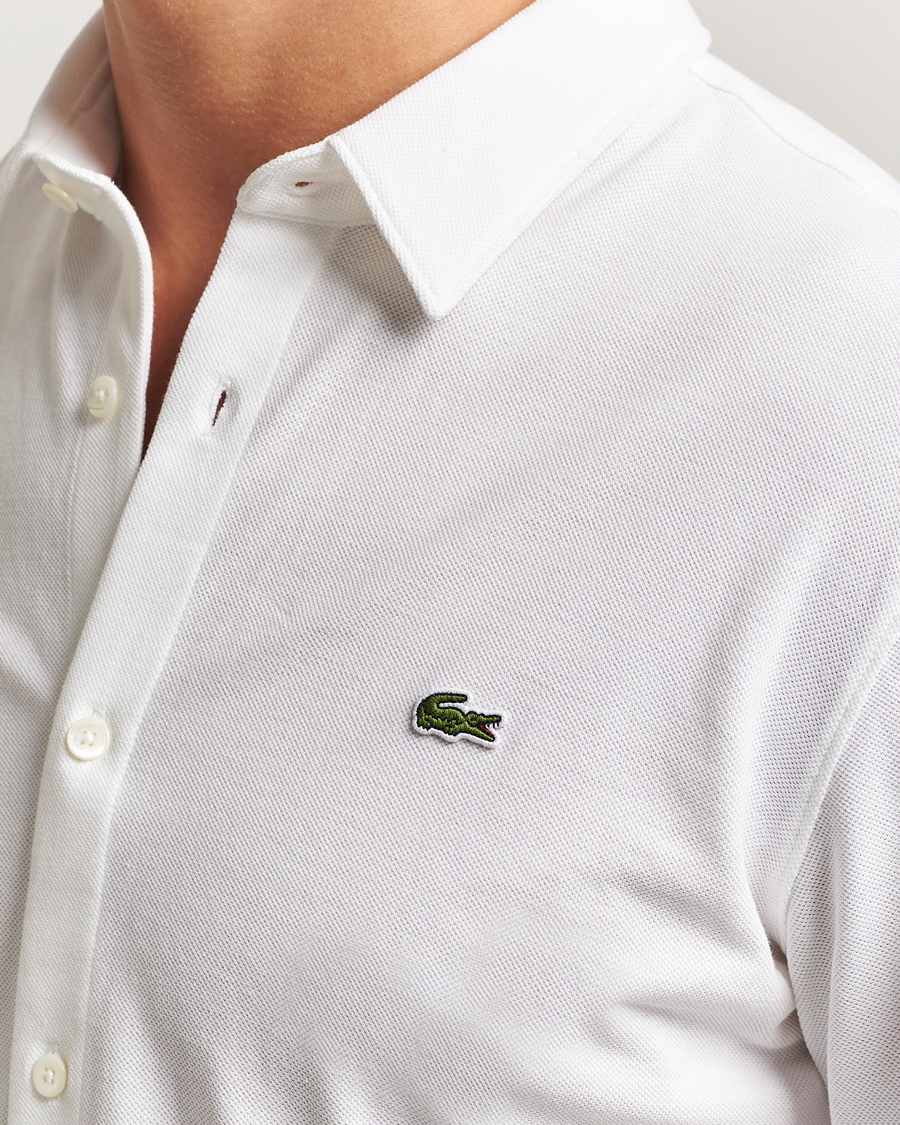 Uomini | Camicie | Lacoste | Slim Fit Cotton Piqué Shirt White