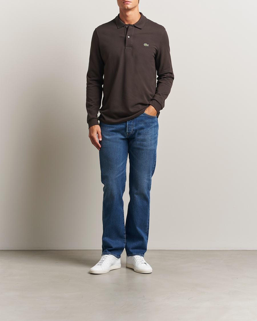 Uomini | Maglieria | Lacoste | Original Long Sleeve Polo Piké Porto Brown