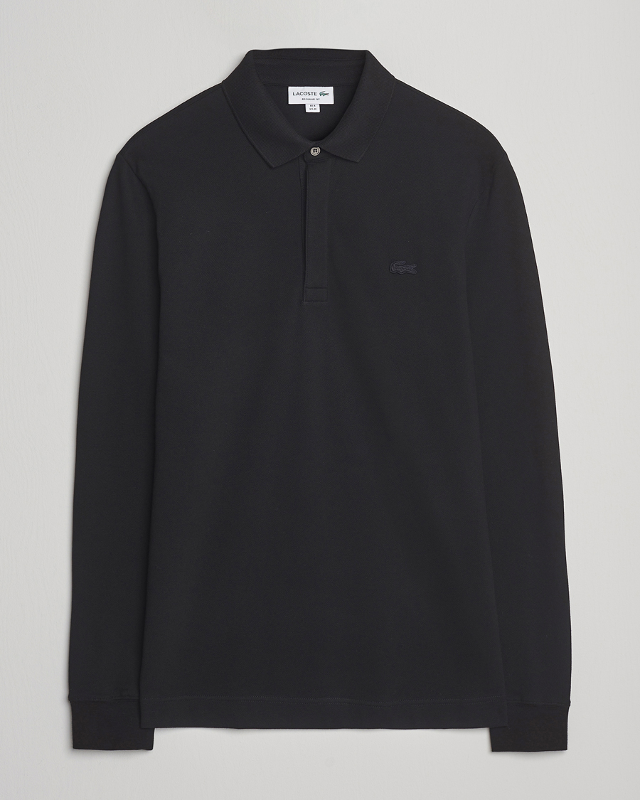 Uomini | Polo | Lacoste | Paris Long Sleeve Polo Piké Black