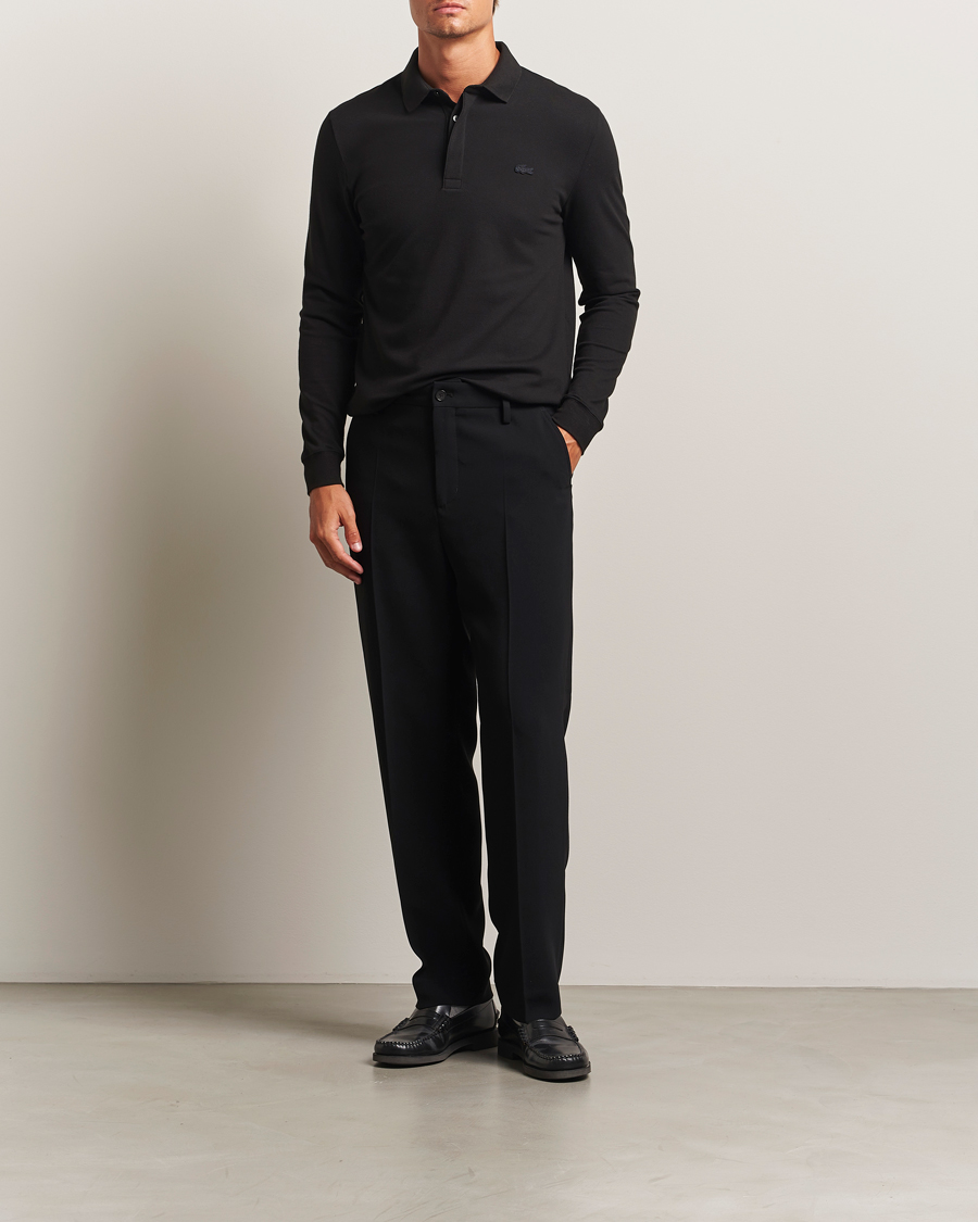 Uomini | Polo | Lacoste | Paris Long Sleeve Polo Piké Black