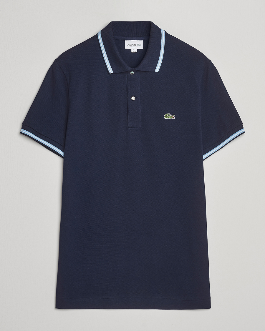 Uomini | Polo | Lacoste | Original Tipped Polo Piké Navy Blue