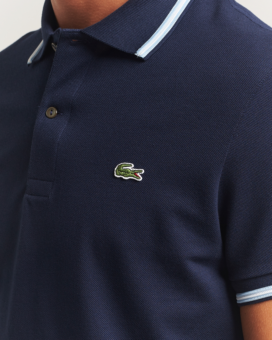 Uomini | Polo | Lacoste | Original Tipped Polo Piké Navy Blue