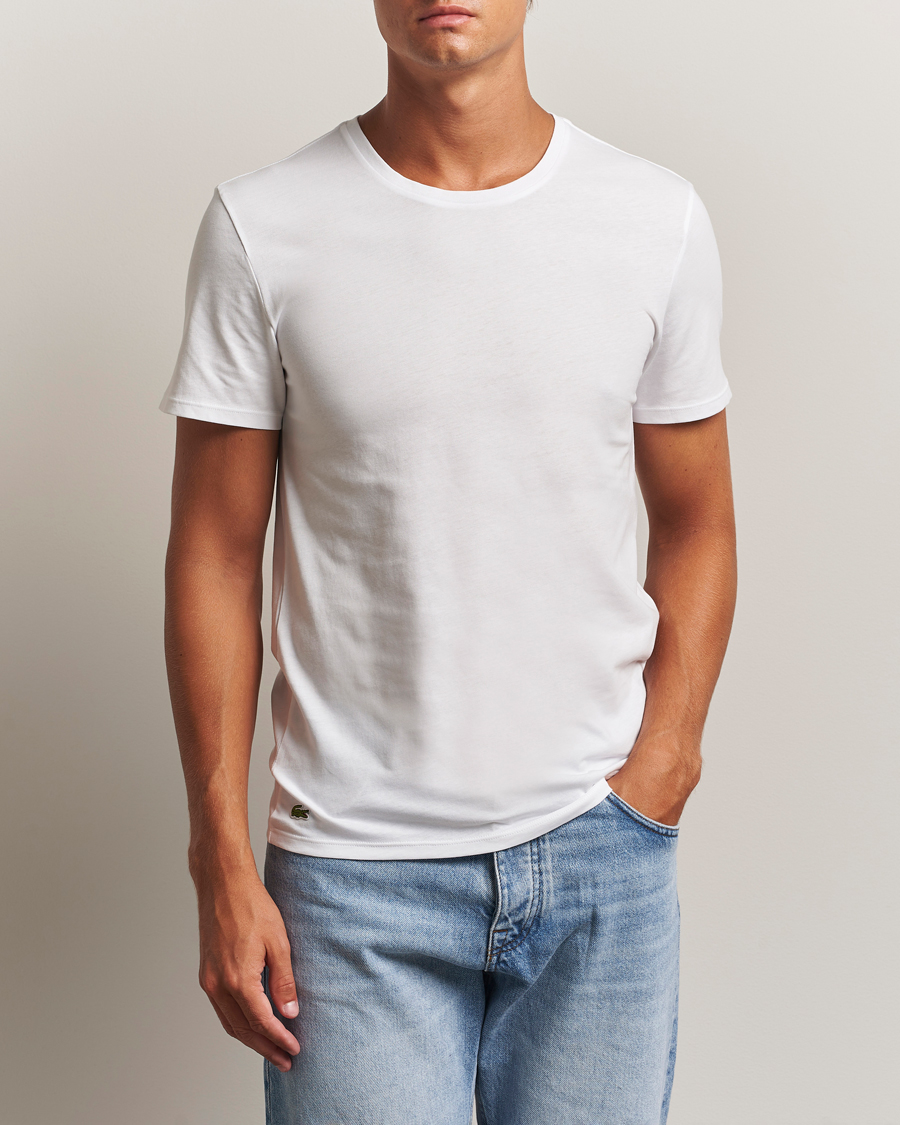 Uomini | T-shirt | Lacoste | 3-Pack Crew Neck T-Shirt White
