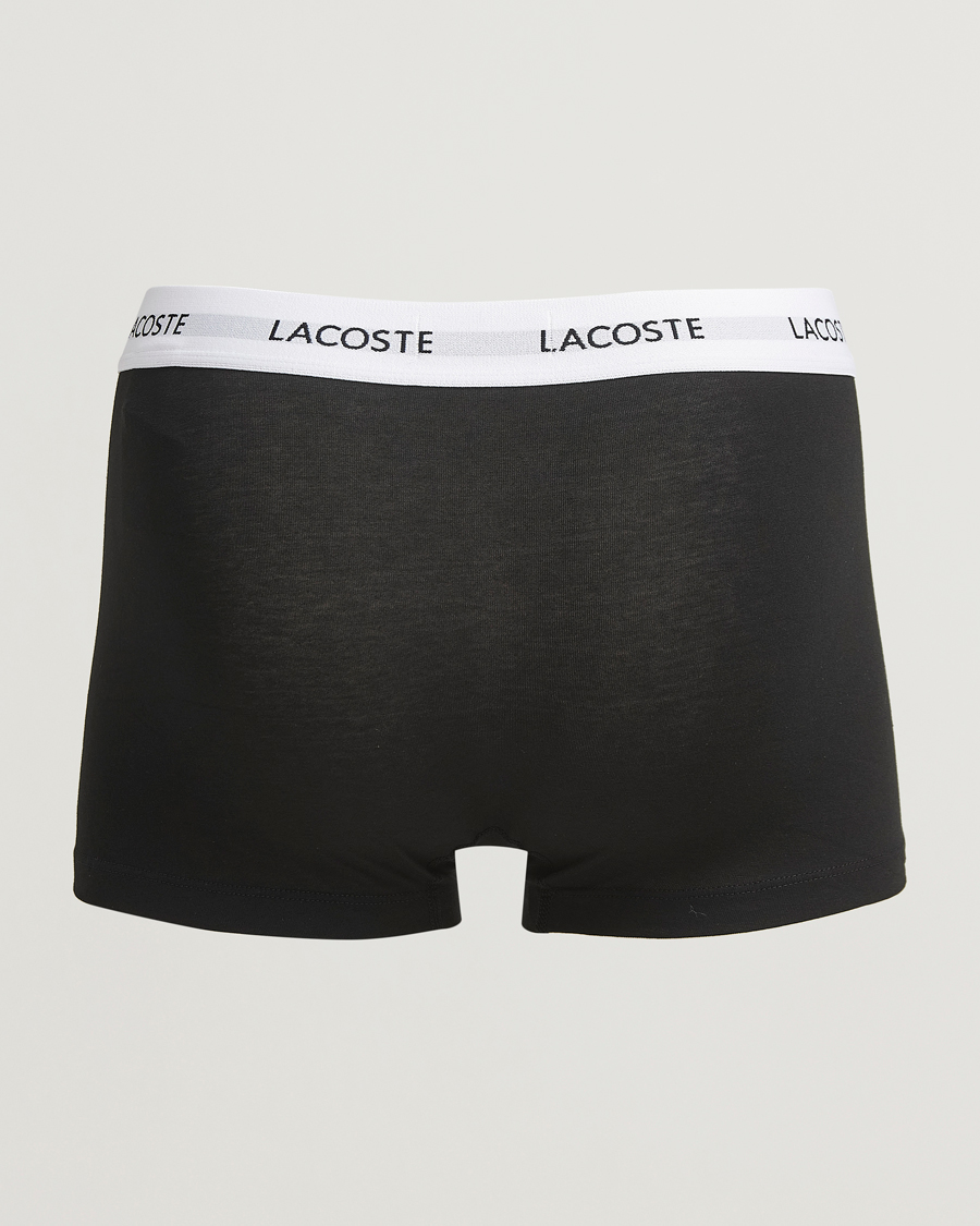 Uomini | Biancheria intima | Lacoste | 3-Pack Stretch Cotton Trunks Black