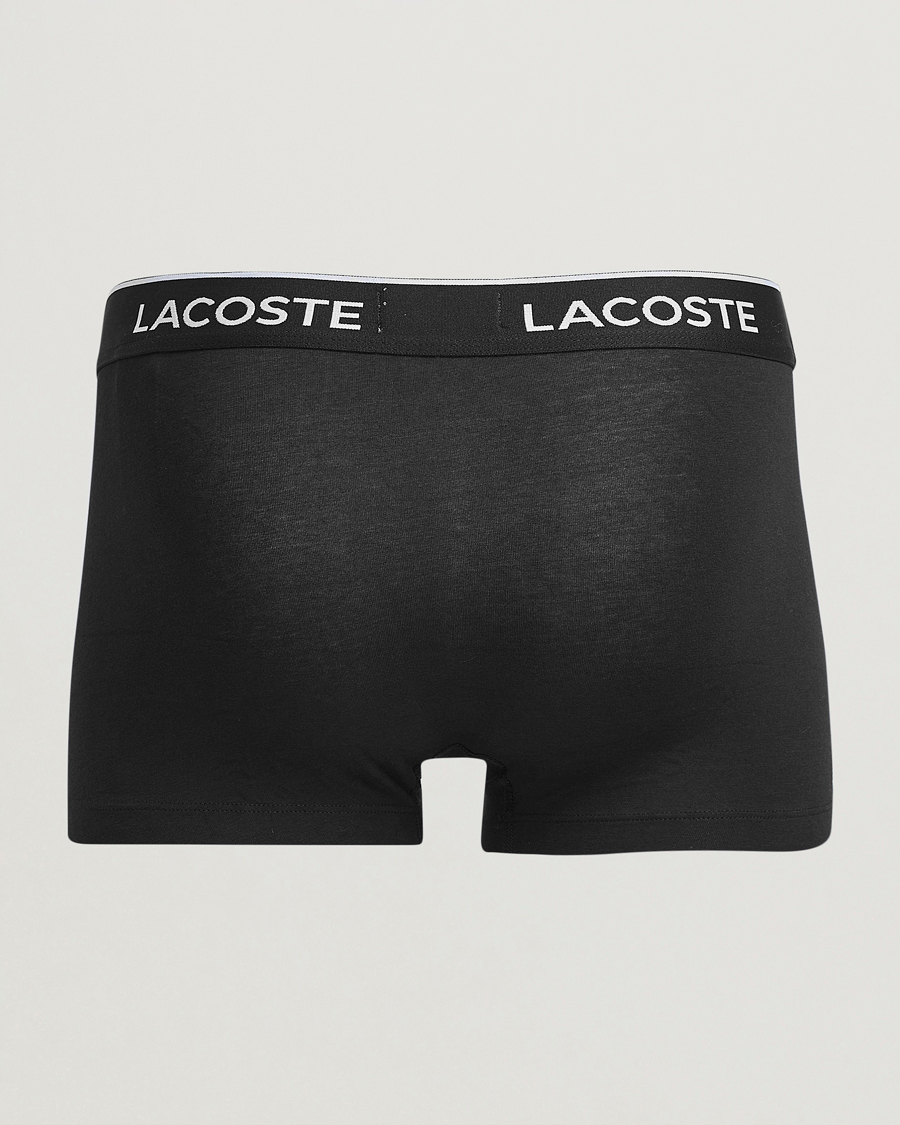 Uomini | Biancheria intima | Lacoste | 3-Pack Stretch Cotton Trunks Black