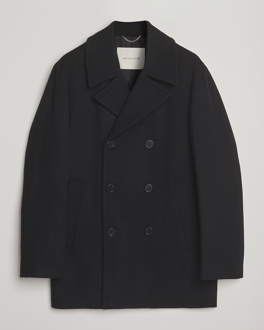 Uomini | Giacche | Mackintosh | Dalton Wool/Cashmere Peacoat Black