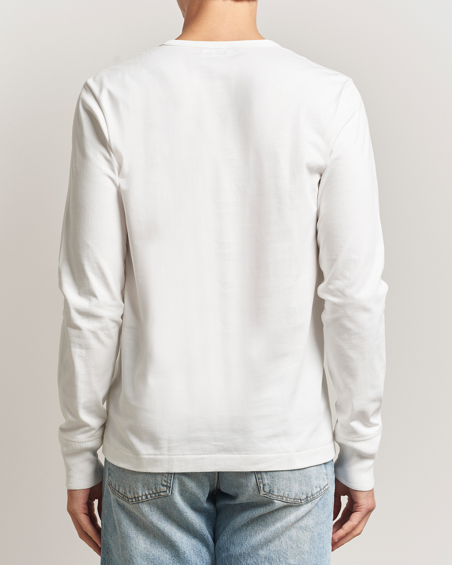 Uomini | T-shirt | Merz b. Schwanen | Classic Fit Sturdy Organic Cotton Henley White
