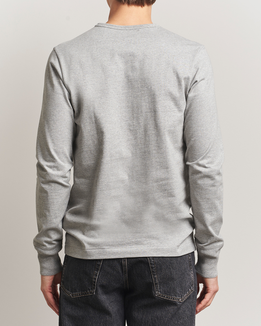 Uomini | Maglieria | Merz b. Schwanen | Classic Fit Sturdy Organic Cotton Henley Grey Melange