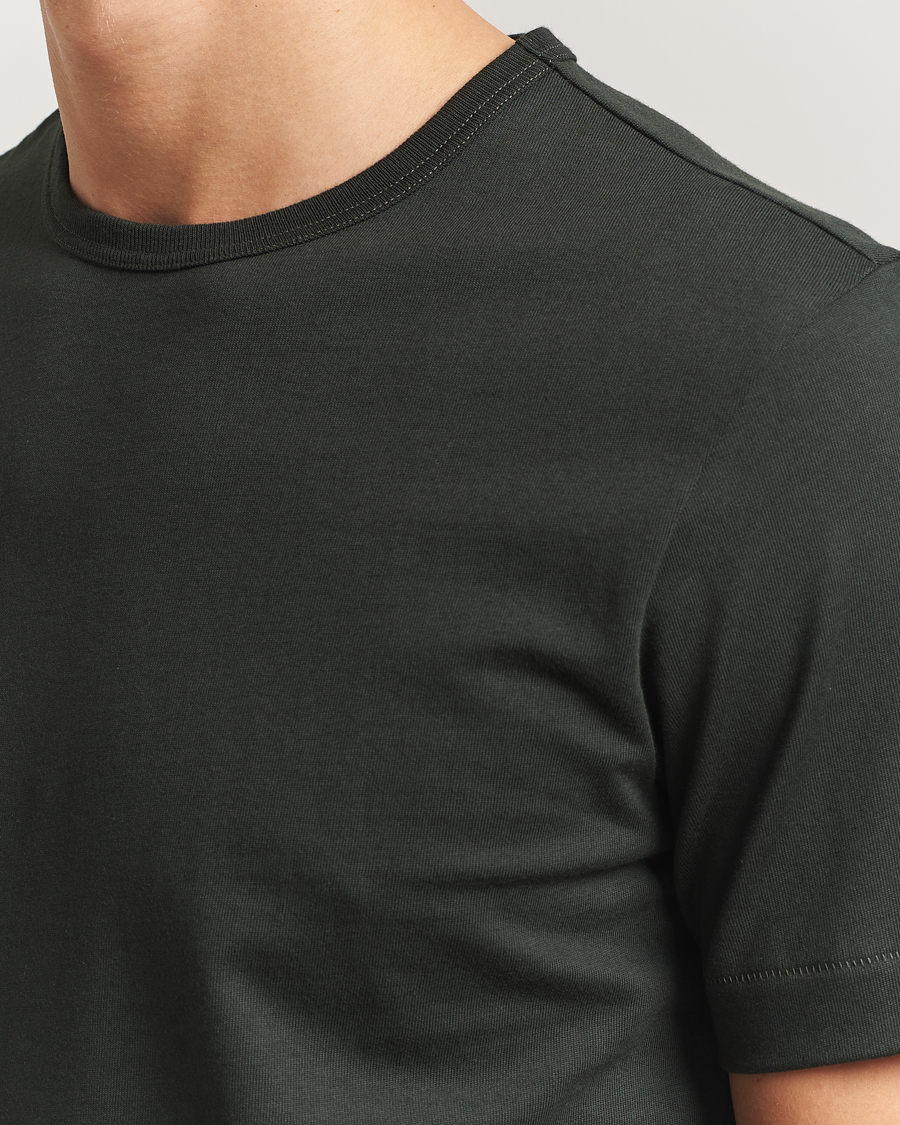 Uomini | T-shirt | Merz b. Schwanen | Classic Fit Sturdy T-Shirt Forest Green
