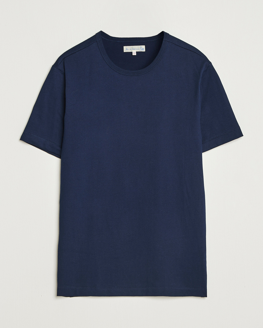 Uomini | T-shirt | Merz b. Schwanen | Classic Fit Sturdy T-Shirt Ink Blue