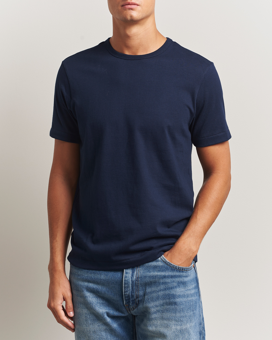Uomini | T-shirt | Merz b. Schwanen | Classic Fit Sturdy T-Shirt Ink Blue