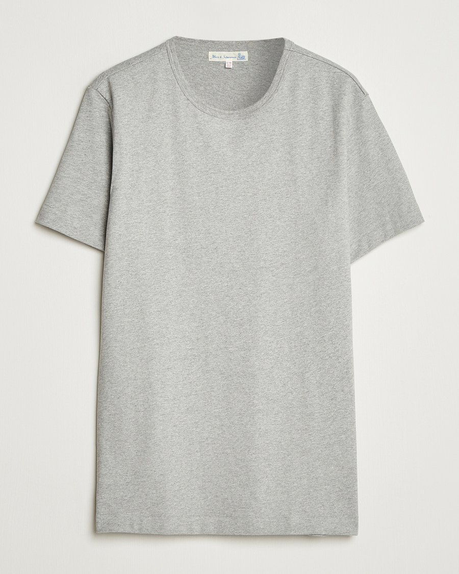 Uomini | T-shirt | Merz b. Schwanen | Classic Fit Sturdy T-Shirt Grey Melange