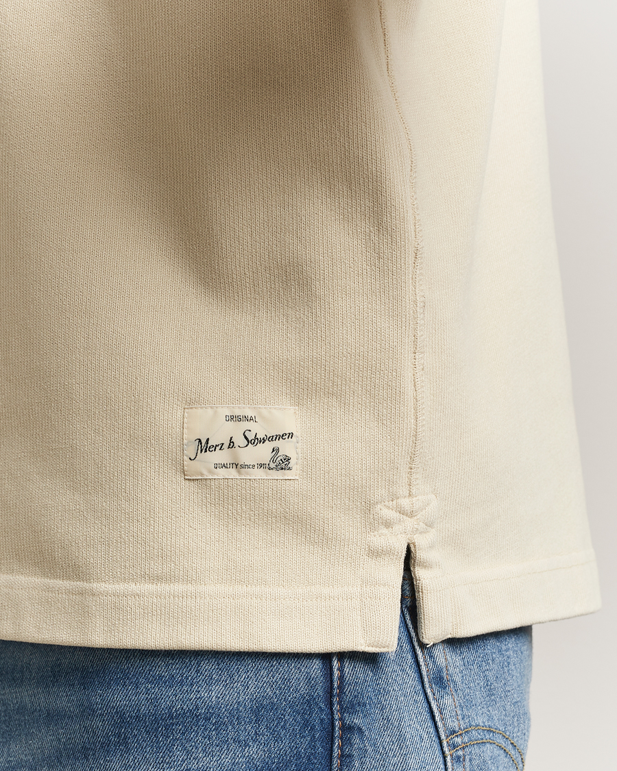 Uomini | Maglieria | Merz b. Schwanen | Relaxed Fit Vintage Cotton Rugby Shirt Nature