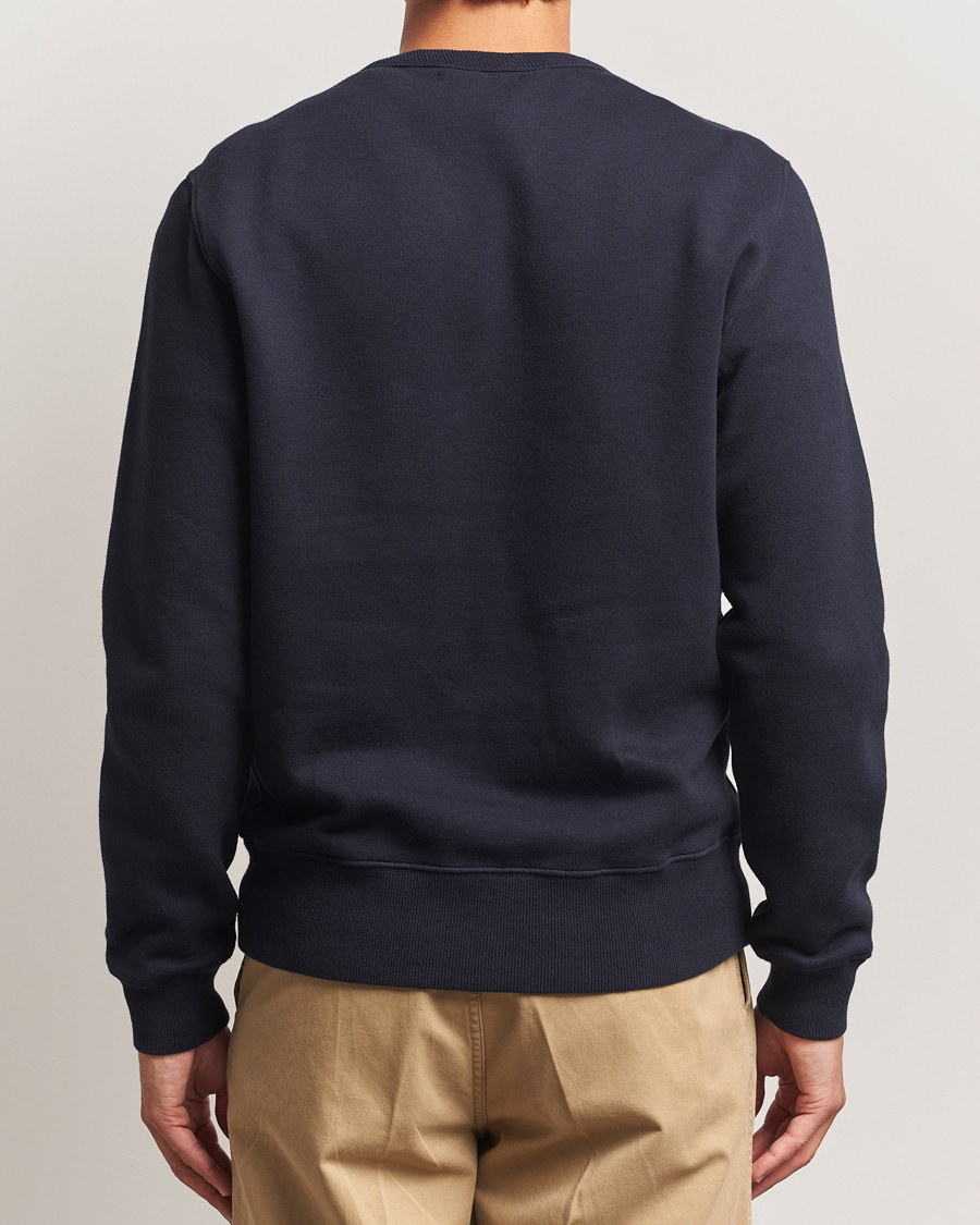 Uomini | Maglieria | Merz b. Schwanen | Relaxed Fit Vintage Cotton Sweatshirt Dark Navy