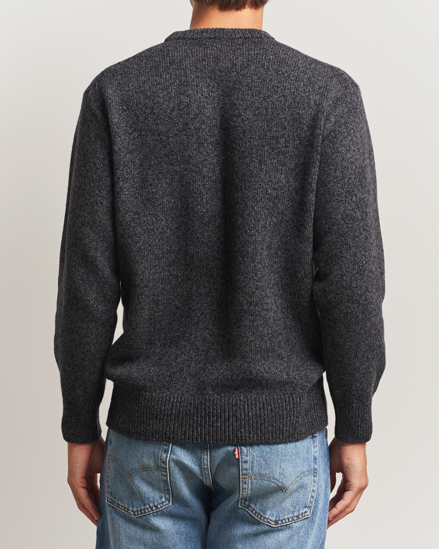 Uomini | Maglieria | Merz b. Schwanen | Merino/Cashmere Knitted Sweater Dark Grey Melange