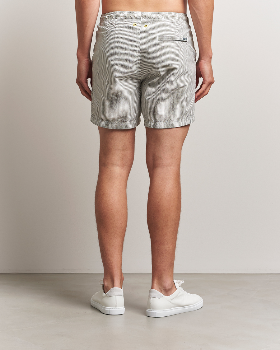 Uomini | Costumi da bagno | Sail Racing | Tornado Striped Swimshorts Green/White