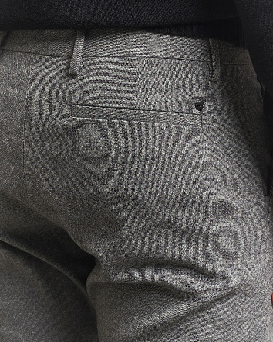 Uomini | Pantaloni | NN07 | Theo Brushed Cotton Trousers Dark Grey