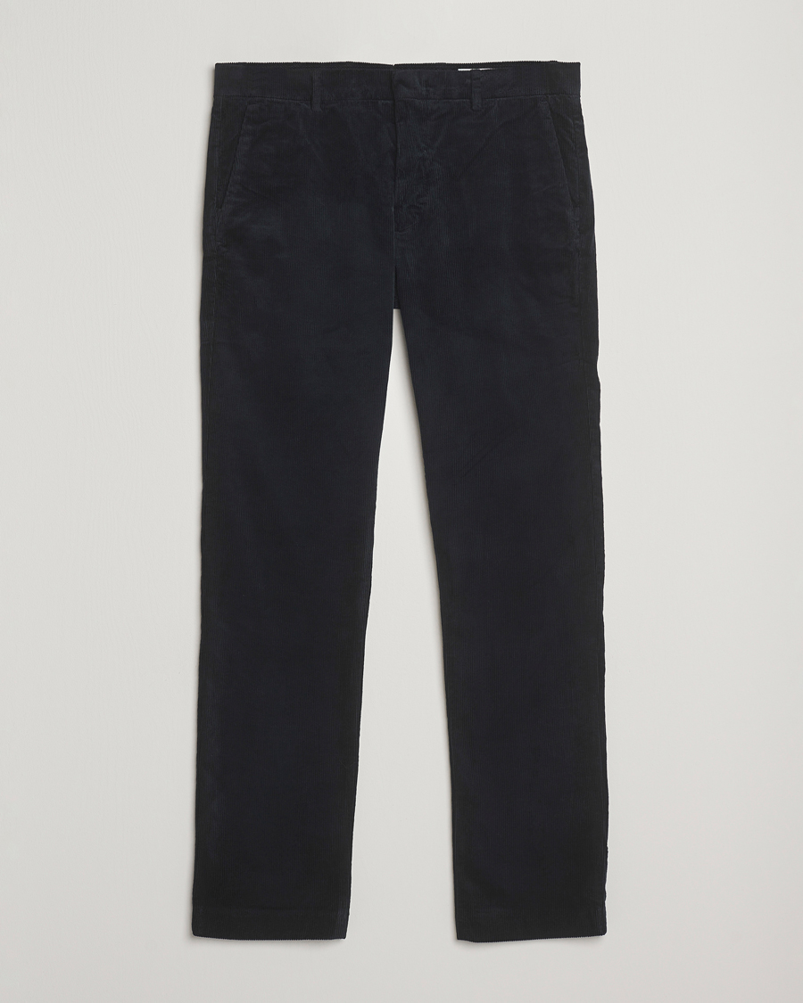 Uomini | Pantaloni | NN07 | Theo Regular Fit Corduroy Chinos Navy Blue