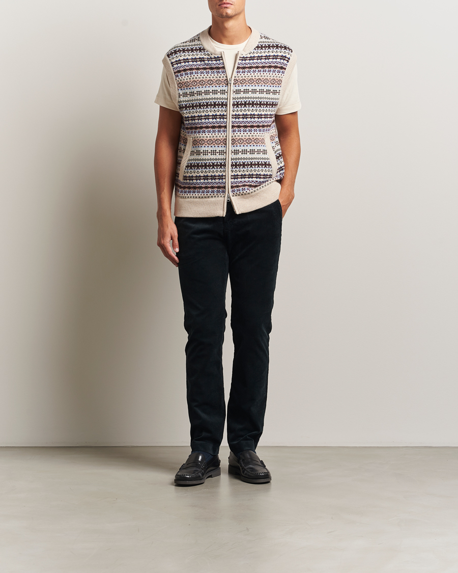 Uomini | Pantaloni | NN07 | Theo Regular Fit Corduroy Chinos Navy Blue