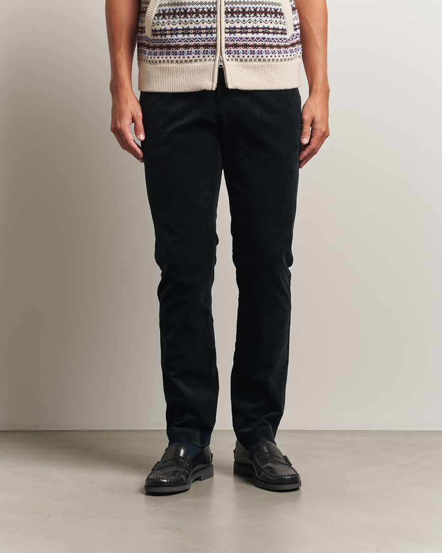 Uomini | Pantaloni | NN07 | Theo Regular Fit Corduroy Chinos Navy Blue