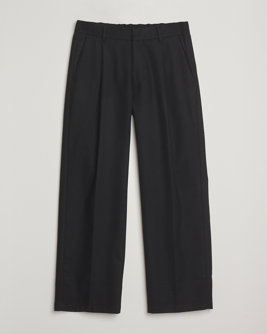 Uomini | Pantaloni | NN07 | Kay Wool Pleated Trousers Black