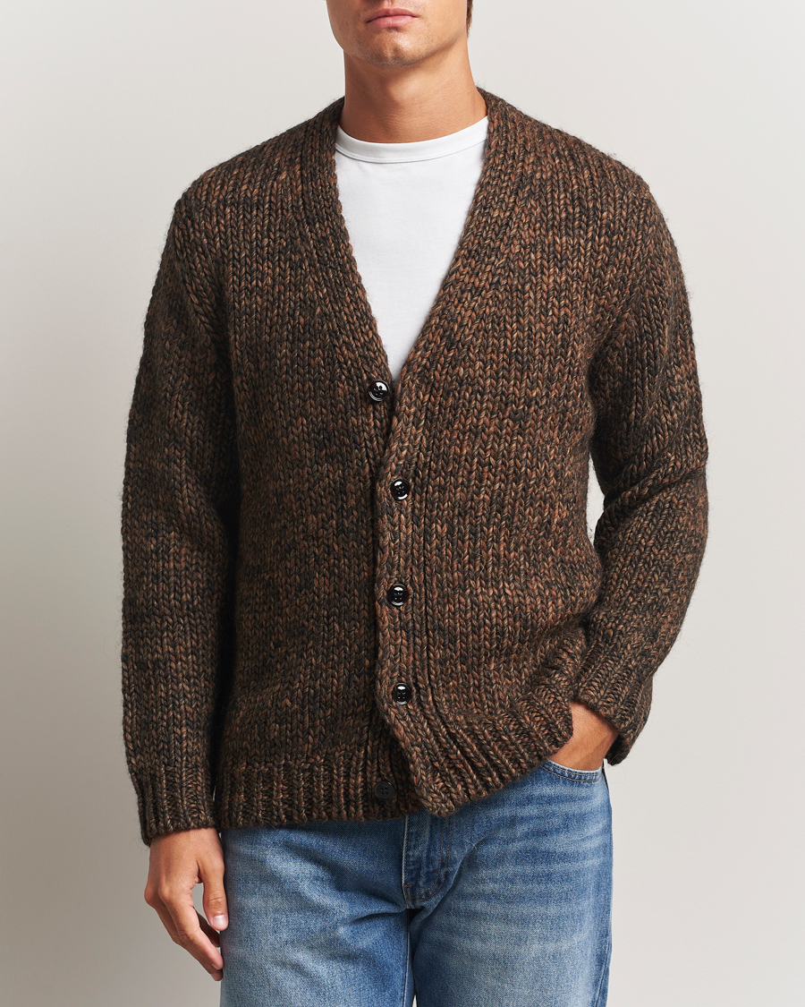 Uomini | Maglieria | NN07 | Osky Heavy Knitted Cardigan Demitasse Brown