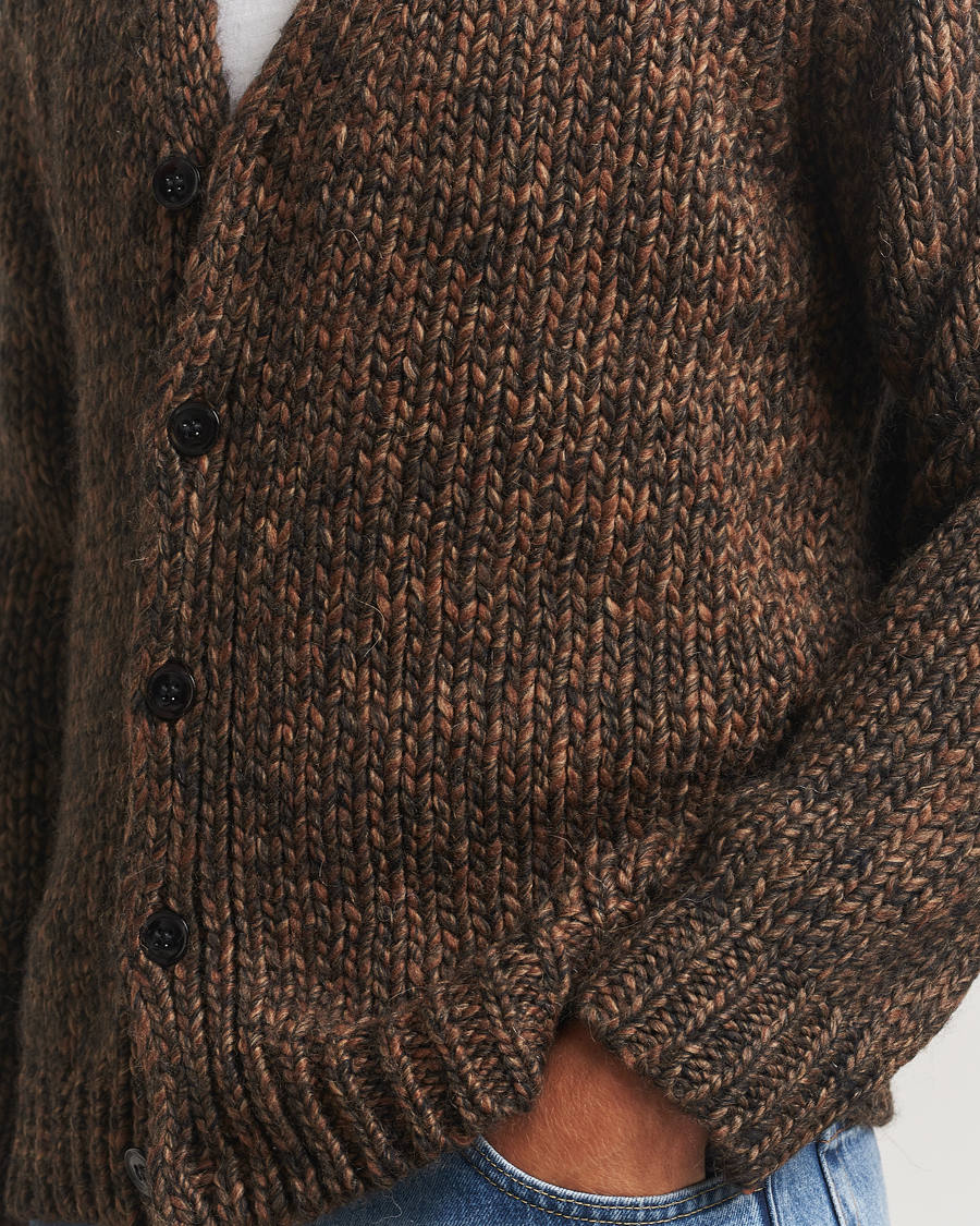 Uomini | Maglieria | NN07 | Osky Heavy Knitted Cardigan Demitasse Brown