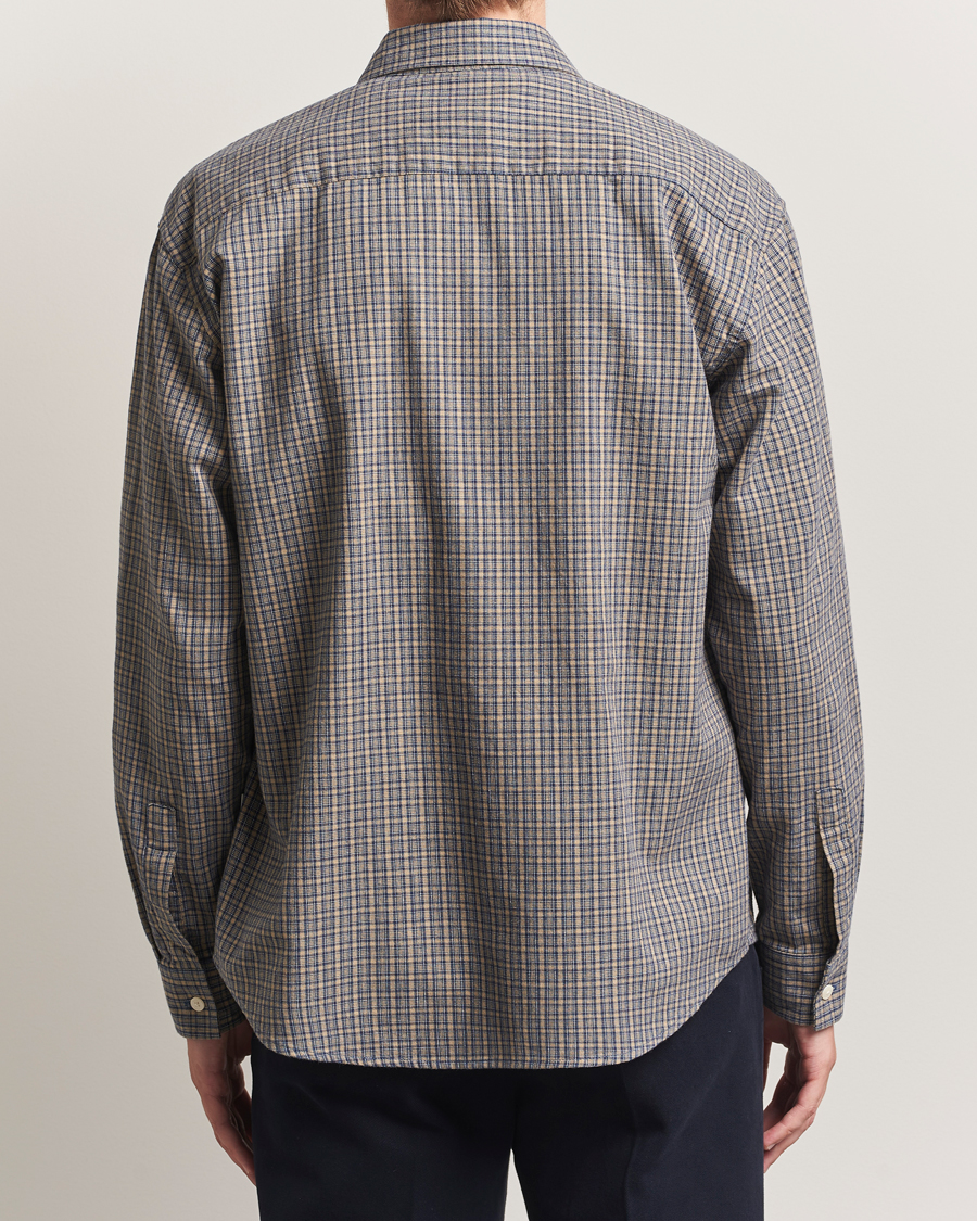 Uomini | Camicie | NN07 | Deon Flannel Checked Shirt Indigo