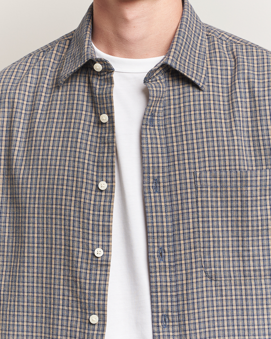 Uomini | Camicie | NN07 | Deon Flannel Checked Shirt Indigo