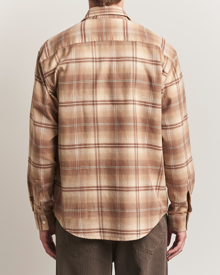 Uomini | Camicie | NN07 | Deon Flannel Checked Shirt Camel