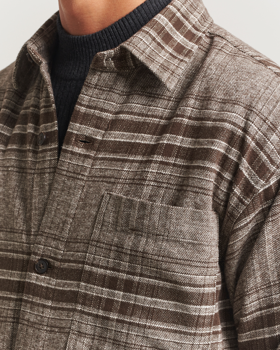 Uomini | Camicie | NN07 | Adwin Checked Overshirt Brown