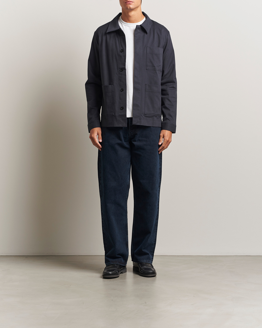 Uomini | Camicie | NN07 | Olav Cotton Overshirt Deep Navy