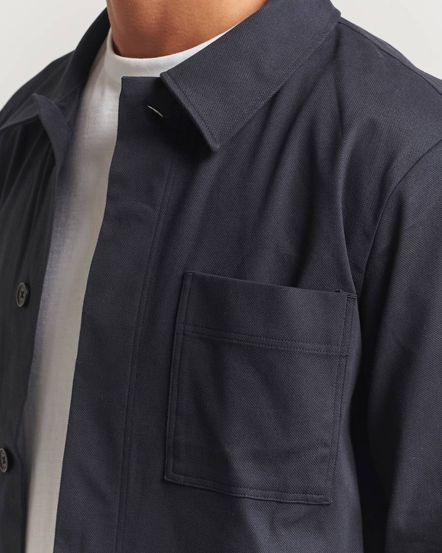 Uomini | Camicie | NN07 | Olav Cotton Overshirt Deep Navy