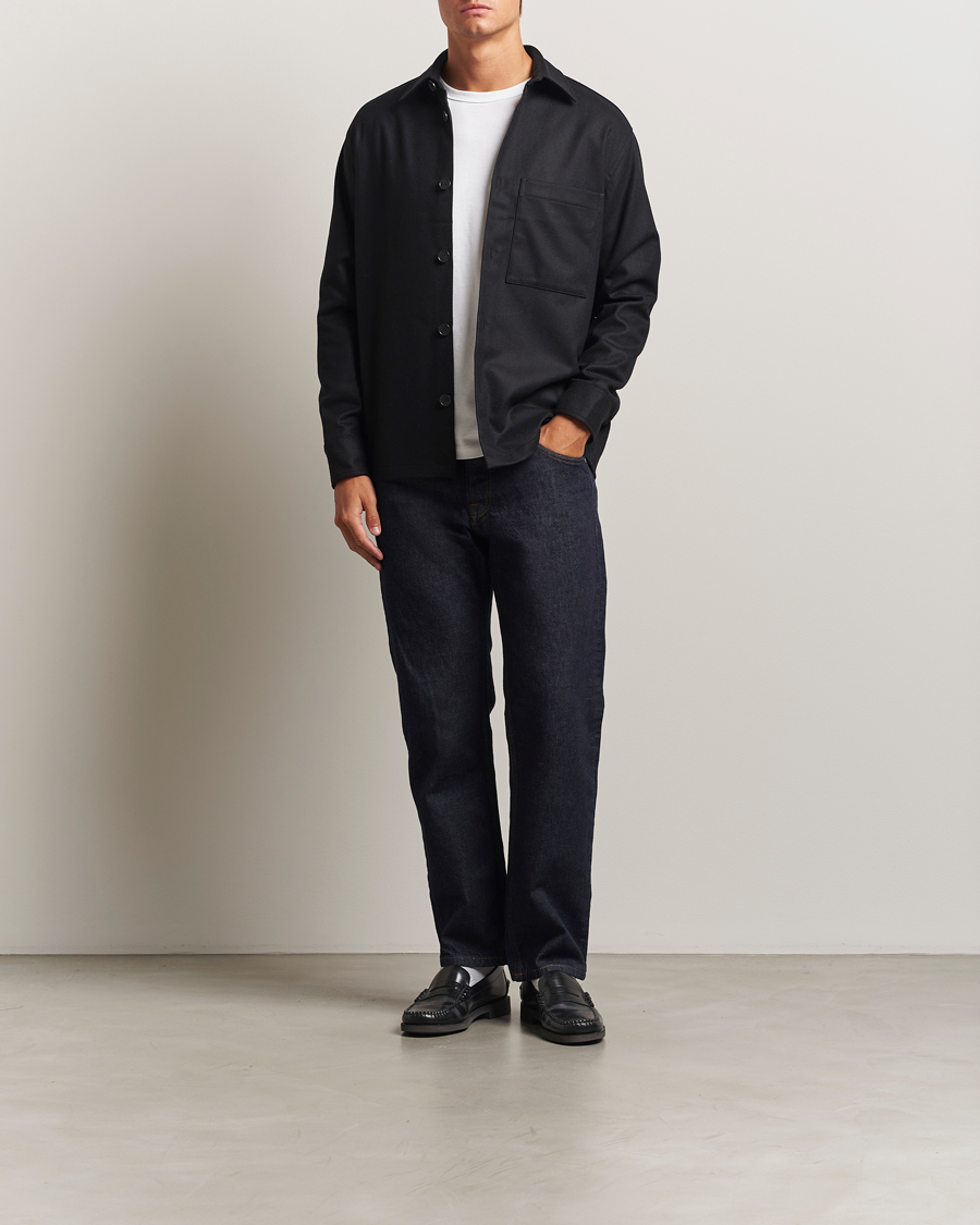Uomini | Camicie | NN07 | Freddy Wool Overshirt Black