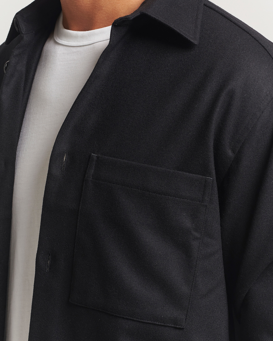Uomini | Camicie | NN07 | Freddy Wool Overshirt Black