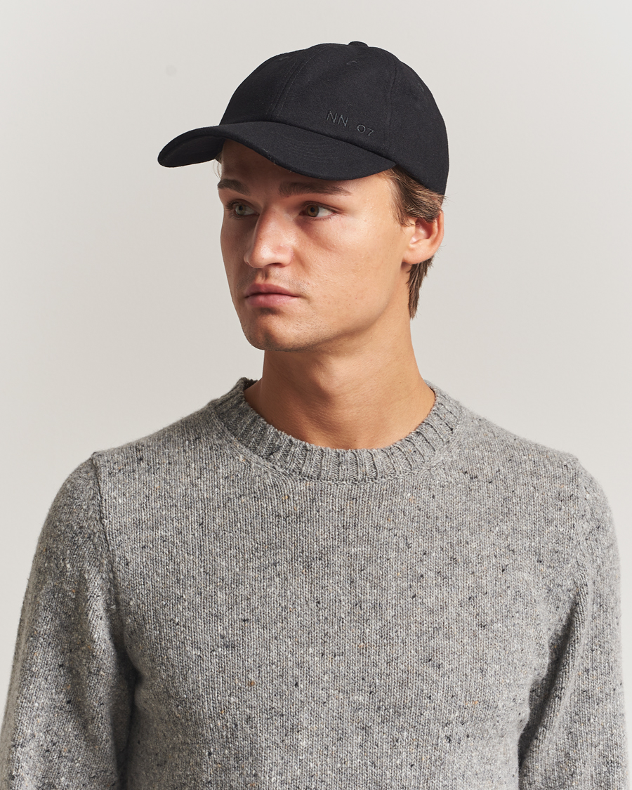 Uomini | NN07 Boiled Wool Cap Black | NN07 | Boiled Wool Cap Black