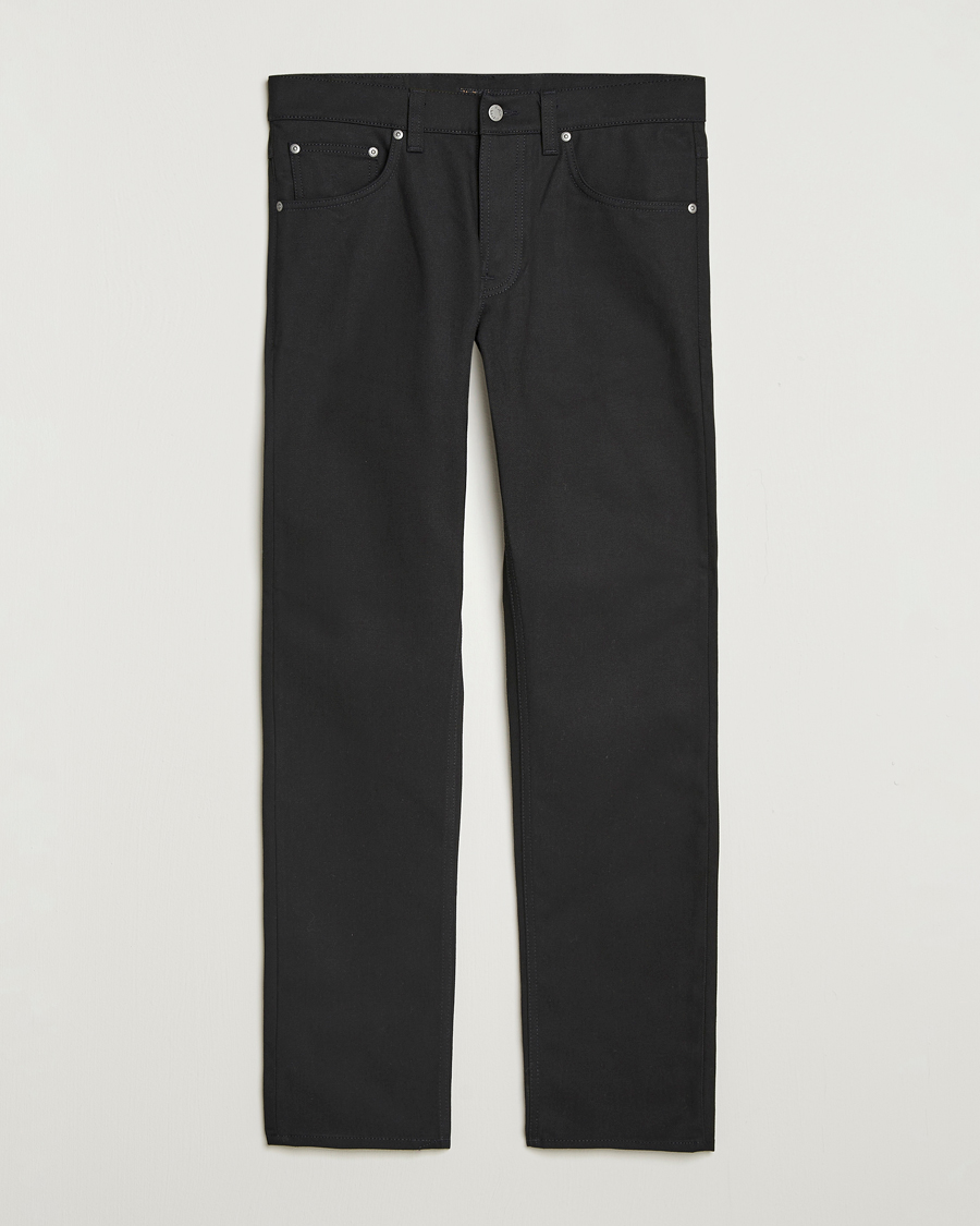 Uomini | Pantaloni | Nudie Jeans | Solid Ollie Jeans Dry Pure Black