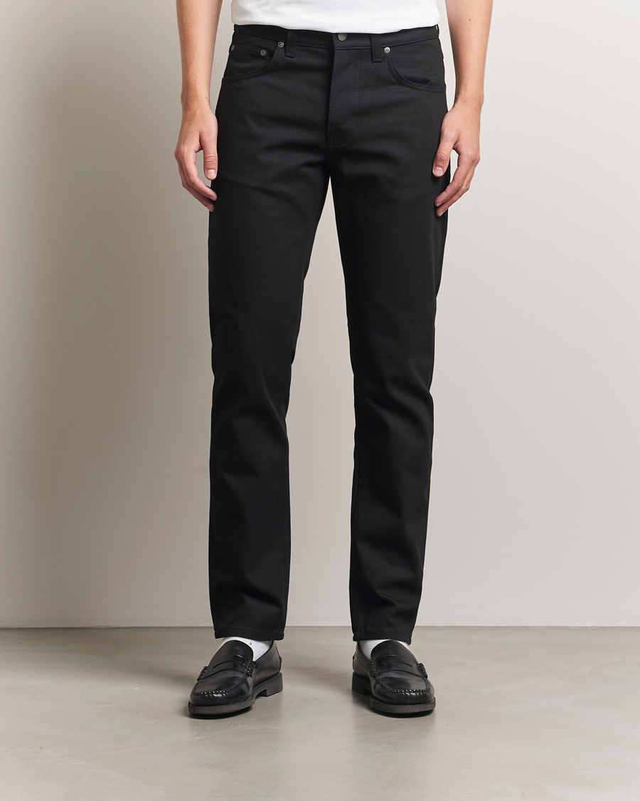 Uomini | Pantaloni | Nudie Jeans | Solid Ollie Jeans Dry Pure Black