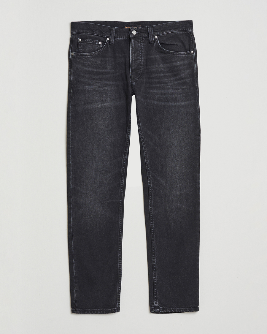 Uomini | Pantaloni | Nudie Jeans | Solid Ollie Jeans Black Force