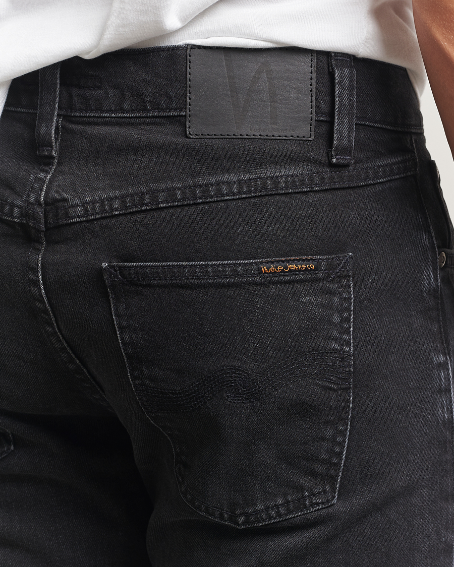 Uomini | Pantaloni | Nudie Jeans | Solid Ollie Jeans Black Force