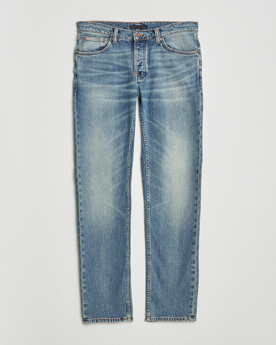 Uomini | Jeans | Nudie Jeans | Solid Ollie Jeans Blue Clay