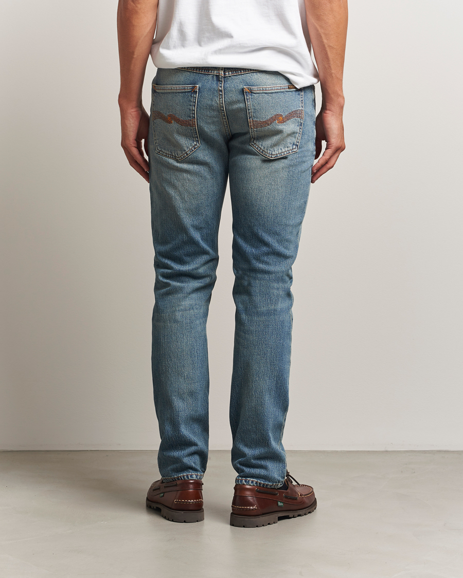 Uomini | Jeans | Nudie Jeans | Solid Ollie Jeans Blue Clay