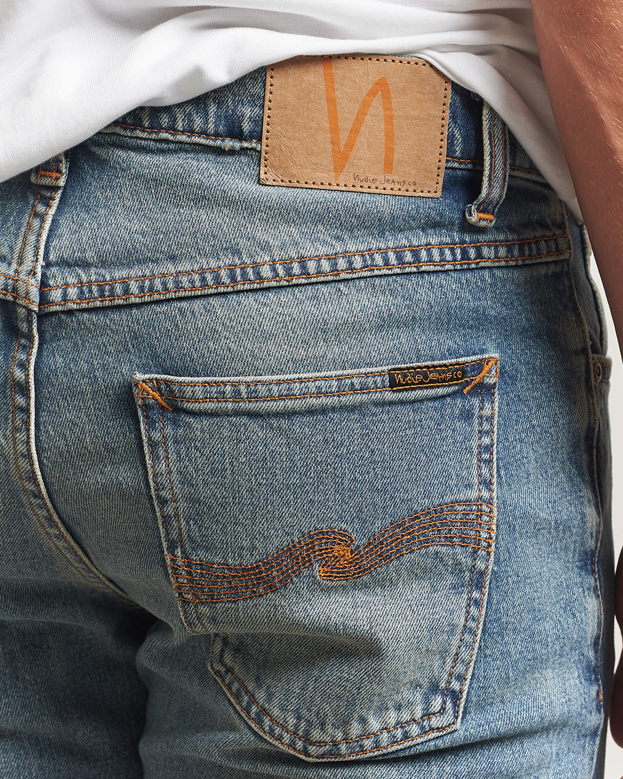 Uomini | Jeans | Nudie Jeans | Solid Ollie Jeans Blue Clay