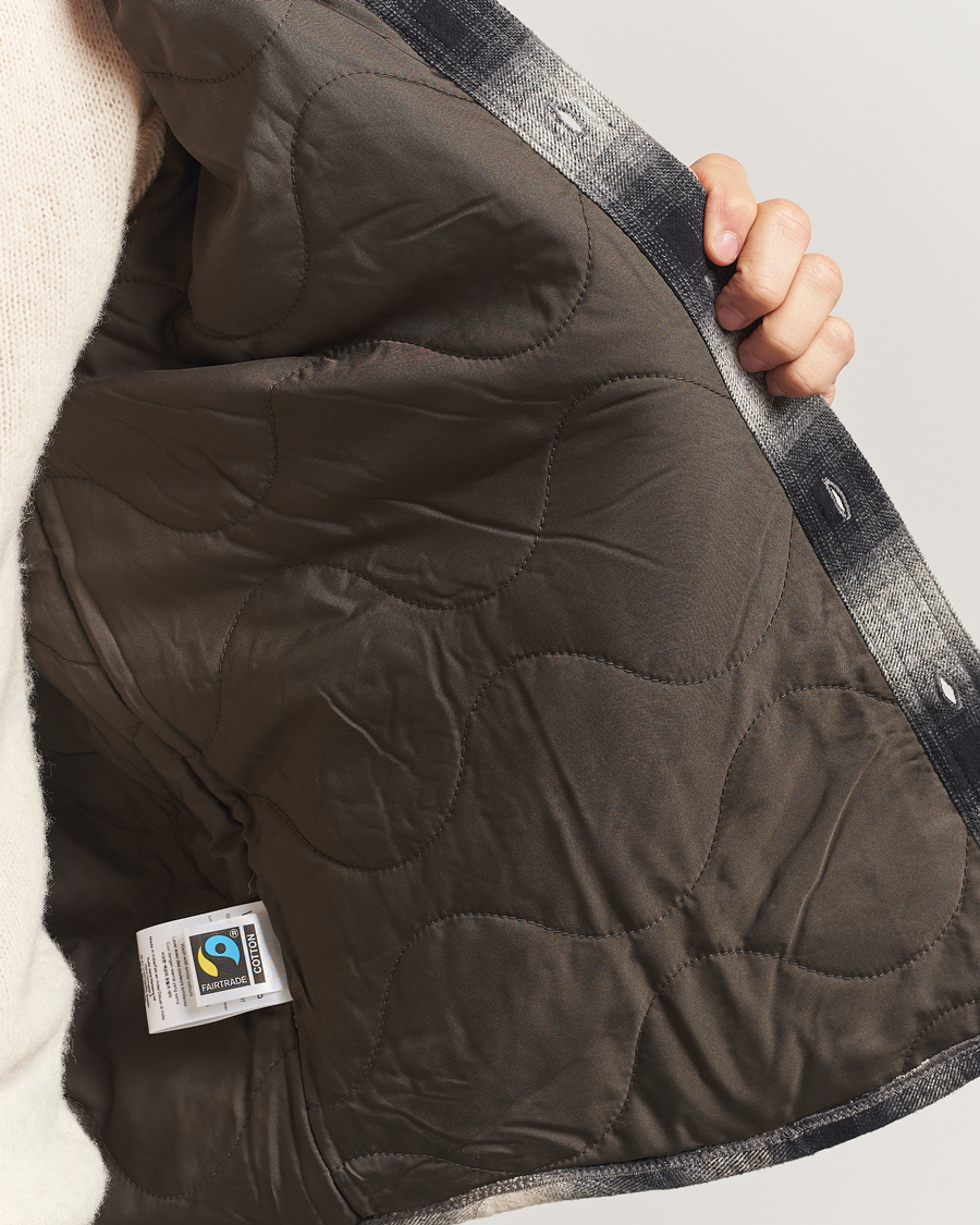 Uomini | Camicie | Nudie Jeans | Glenn Padded Checked Overshirt Black